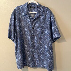 Men’s‎ Button Down Floral Hawaiian Resort Vacation Roundtree XXL Preppy Fisher